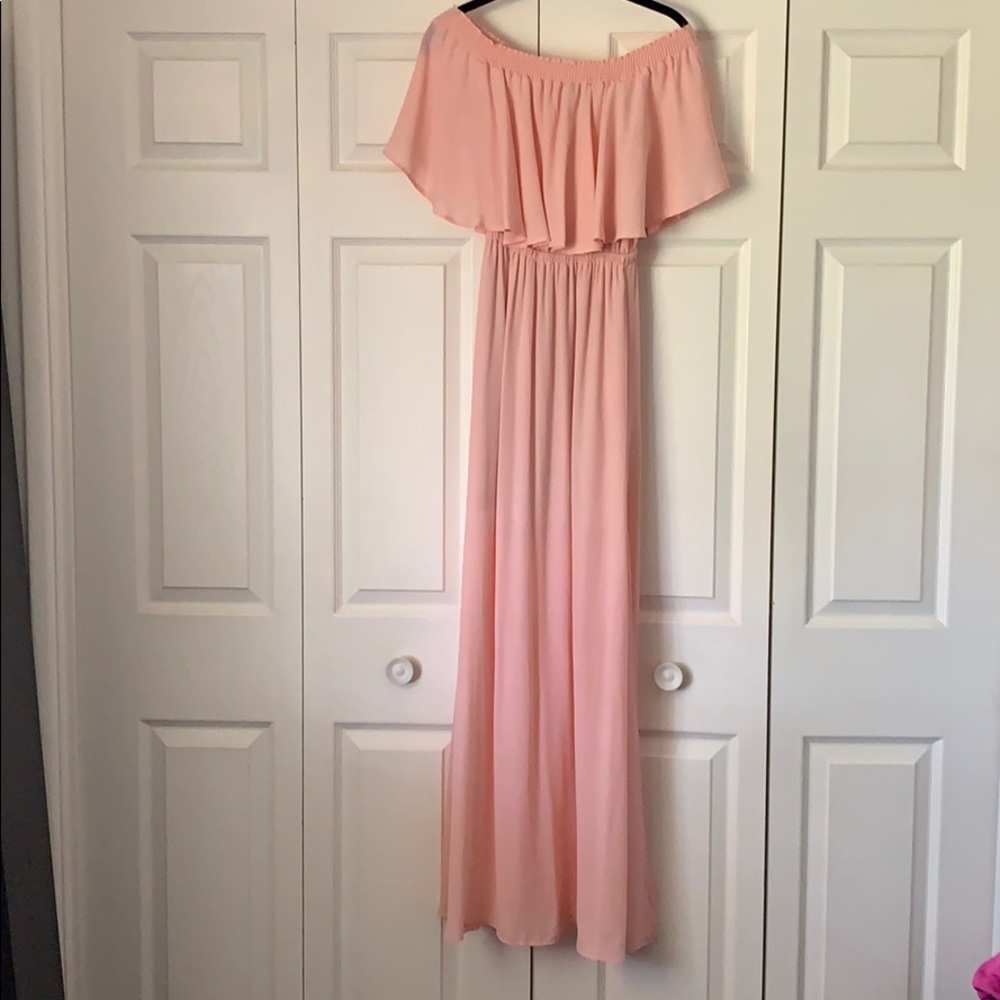 Show me your Mumu off the shoulder dress